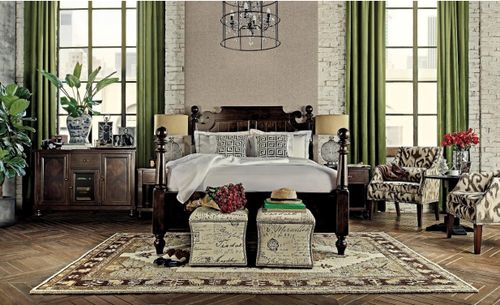 爱室丽美式现代床b5921 现代简约实木高端大气双人床