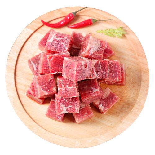 伊赛 国产黄牛牛肉块300g牛肉生鲜冷冻牛肉牛肉粒红烧牛肉