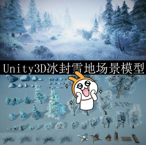 unity3d冰封雪地场景模型winterland/u3d冰雪冰天雪地场景模型