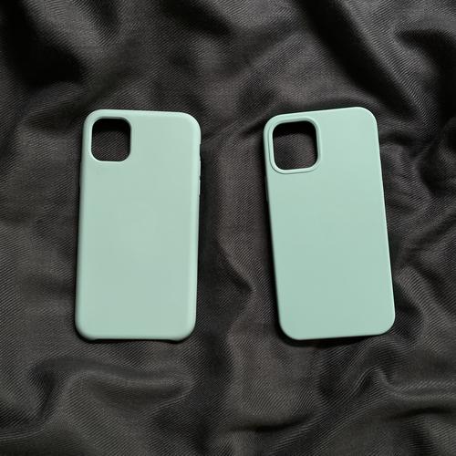 淡青色液态硅胶12pro手机壳苹果11promax保护套8plus男女纯色xs防摔xr
