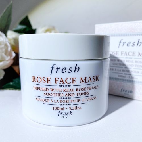 包邮免税店购fresh 玫瑰花瓣补水保湿面膜 玫瑰面膜100ml孕妇可用
