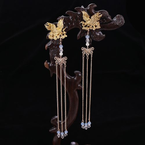 儿童汉服小发夹燕子清新公主发饰古代古装唐装襦裙饰品表演配饰品