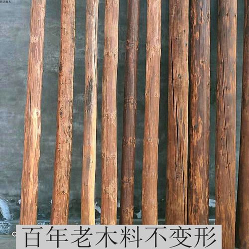 热销原木柱子防腐老木料实木圆柱古建筑房梁凉亭玄关立柱松木g木