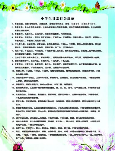 562海报印制海报展板素材881小学生日常行为规范