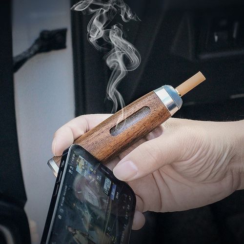 创意烟灰缸不掉烟灰神器车载烟灰缸懒人烟嘴汽车吸烟抽烟免弹灰