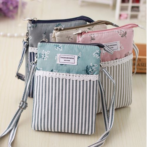 布艺手机迷你小包手机袋简约装双手机包女斜挎竖款钥匙零钱单肩包