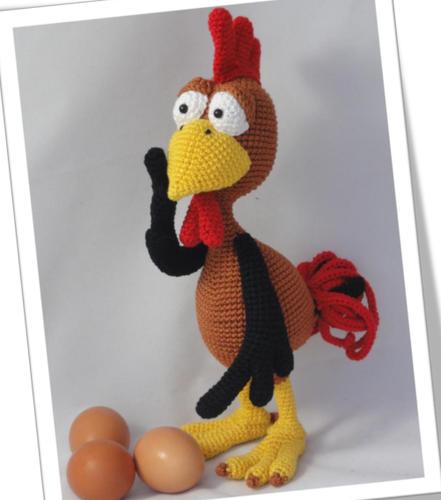 钩针图解下蛋公鸡玩偶家居摆件手工编织diy礼品玩具非成品