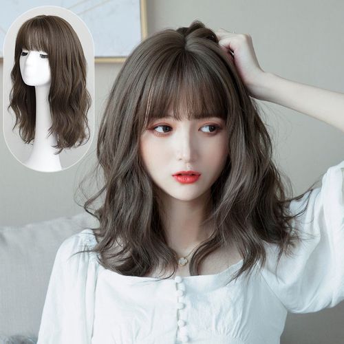 假发女短发学生网红自然时尚羊毛卷假发齐肩全头套逼真整顶假新款
