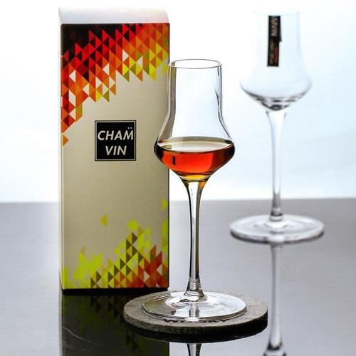 小众chamvin威士忌闻香杯-调和威士忌杯 高脚水晶玻璃杯侍酒师ins