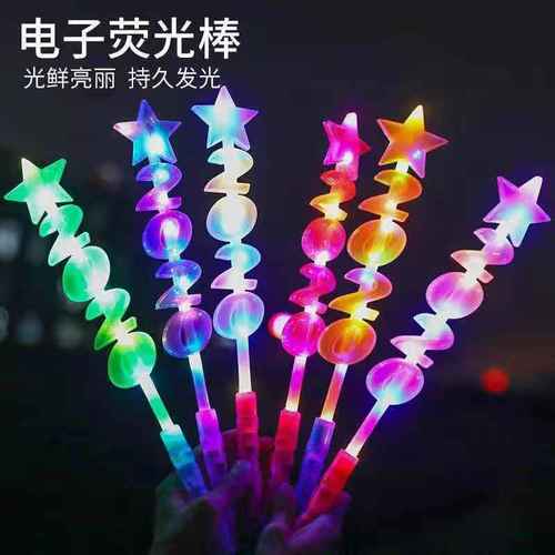 新款圣诞发光2020棒 闪光led星空棒子微商扫码小礼品地摊货源玩具