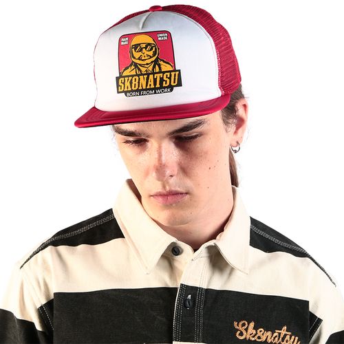 sk8natsu潮街头头像logo印花货车司机可调节网眼帽ssc