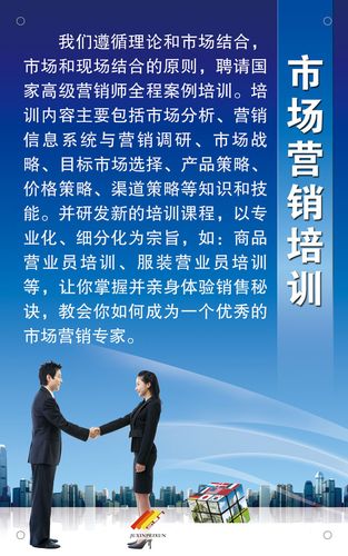 741海报印制展板写真喷绘贴纸966职业培训中心市场营销培训