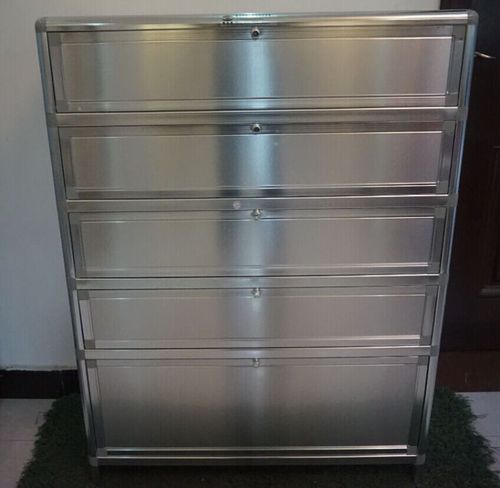 组装加厚304不锈钢鞋柜阳台铝合金柜室外鞋不锈钢五层85*35*115组