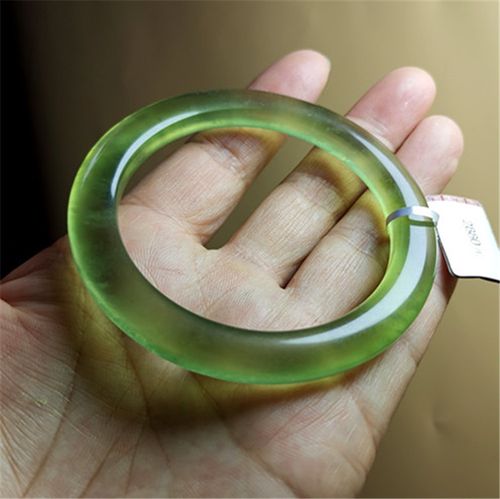 岫玉手镯180料玉石女镯原条绿冰荧光料51到58口径珺瑶珠宝玉器