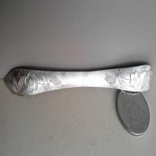 【祖传】清新淡雅清代老银花卉双尖簪子老银古董古玩老银簪子