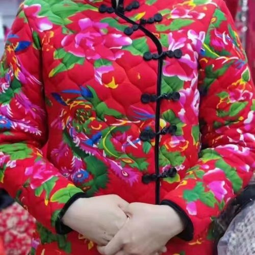 春秋款盘扣小花袄流行爆款