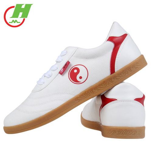 红棉太极鞋夏款 太极鞋夏季男女牛筋底武术鞋帆布训练太极拳练功鞋