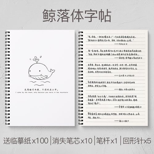 鲸落体字帖女生字体漂亮大气练字帖网红硬笔书法练习临摹成年高中钢笔