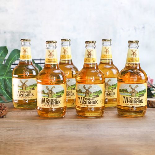俄罗斯原装进口啤酒老米勒淡爽啤酒老米乐精酿黄啤450ml*12大瓶