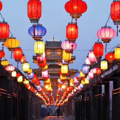 2022虎年元宵小花灯庙会灯笼宫灯元宵节赏花灯步行街大型节日花灯古风