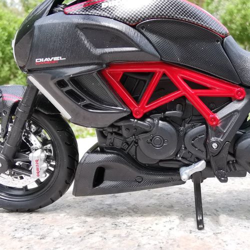 美驰图1:12杜卡迪大魔鬼机车正版金属摩托车模型摆件仿真合金街车