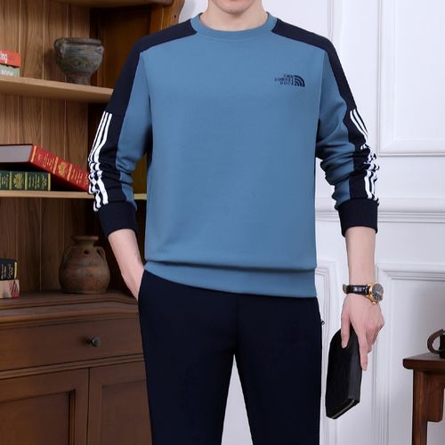 中年运动套装男秋冬季休闲装大码男士跑步运动服品牌