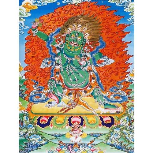 结缘密宗护法佛像摧破金刚多杰南炯佛菩萨护法画像图唐卡相片塑封