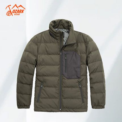 奥索卡 羽绒服男 冬季新品运动休闲保暖短鹅绒外套 户外时尚轻薄
