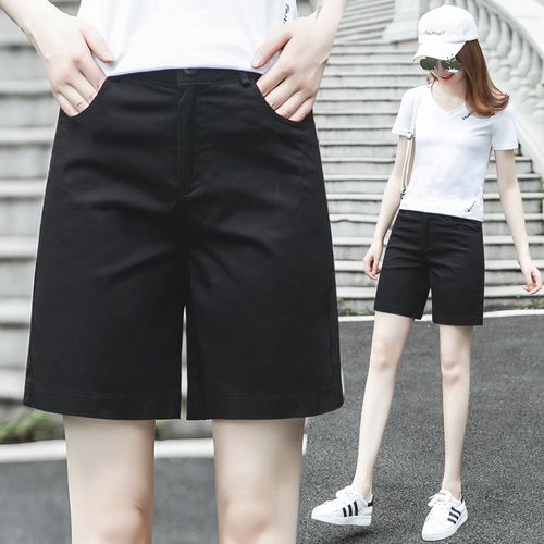 五分裤女夏季薄款宽松显瘦高腰小个子休闲直筒运动西装短裤潮ins