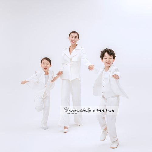 摄影服装 影楼亲子装一家三口全家福艺术拍照写真衣服