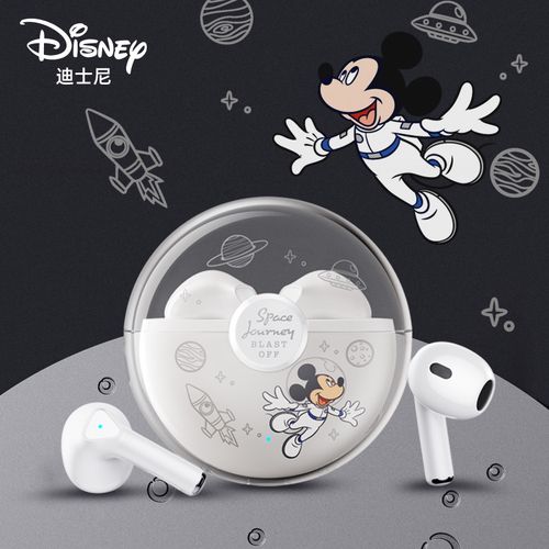 disney/迪士尼联名米奇f2无线蓝牙耳机运动型半入耳式typec充