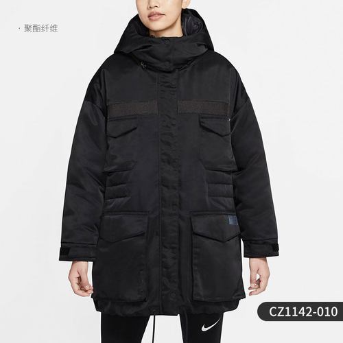 nike耐克女装舒适保暖中长款羽绒服运动外套 cz1142-010 d
