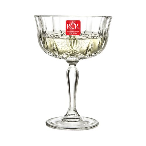 意大利进口水晶玻璃香槟杯浅碟型创意甜品杯高脚杯鸡尾酒杯