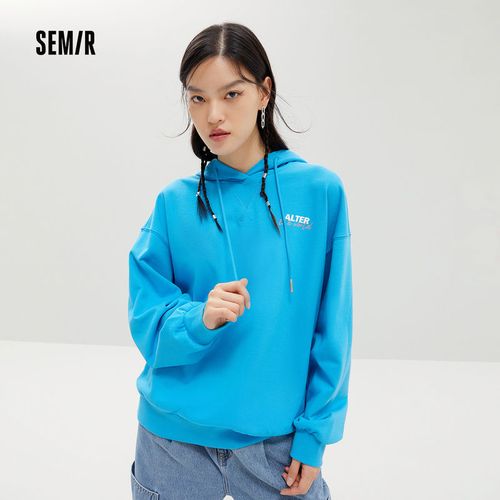semir/森马新款239女款时尚潮流百搭休闲连帽卫衣101521116005