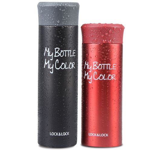 乐扣乐扣新款创意不锈钢真空保温杯男女运动便携水杯 炫彩茶具 带茶滤