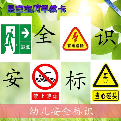 幼儿认识安全标识认知卡片孤独症自闭症发育迟缓儿童