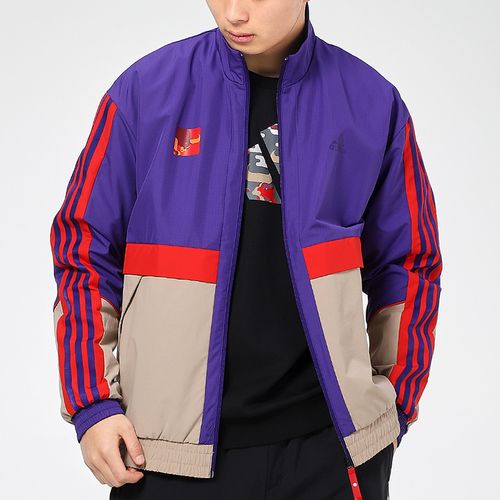adidas阿迪达斯新年款外套男装2021牛年运动服立领加绒夹克gp1824