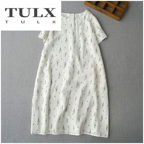 &ミtulx品牌女装 特日系小清新女装舒适双纱碎花中长连衣裙夏季新款