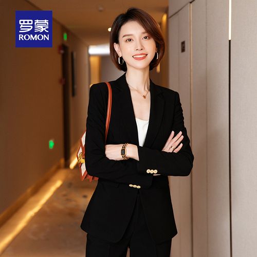 罗蒙西服套装女2021新款商务休闲小西装外套职业正装