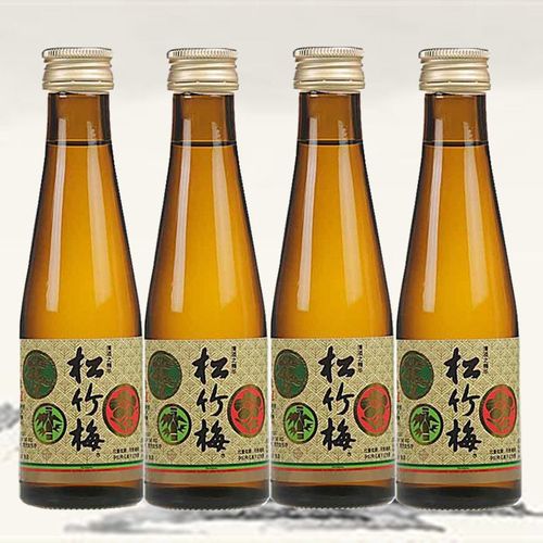 松竹梅清酒180ml*4瓶 日式清酒本酿造清酒日本合资清酒低度酒清酒