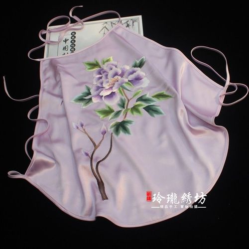 牡丹花苏绣刺绣成人肚兜女内衣双层苏州丝绸性感睡衣古风绣花背心