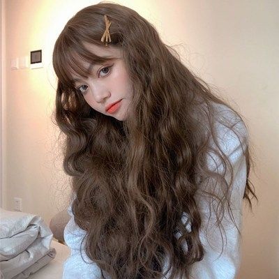 夏天时尚泡面卷新式头套假发女长发羊毛卷网c红长卷发