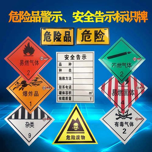油罐车货车危险品标志牌安全告示牌安全标识铝板易燃液体气体标识