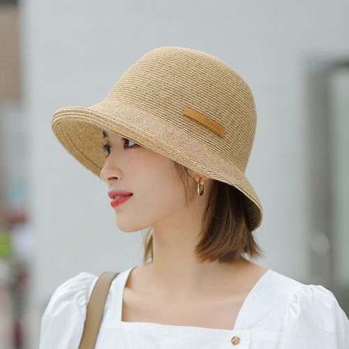 帽子女士夏季遮阳防晒遮脸日式小清新赫本风编织太阳帽凉渔夫草帽