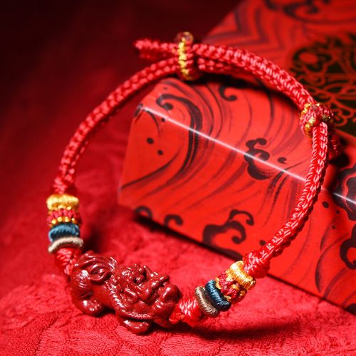 高档d月老迎禄月下手链朱砂葫芦红绳2021牛年本命年手绳貔貅物男