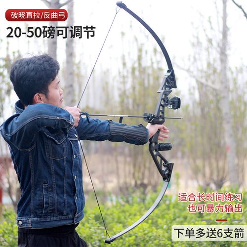 反曲弓箭套装可调磅户外竞技比赛新手入门合金分体射箭器材直拉弓
