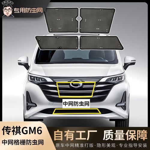 专用于19-21款广汽传祺gm6/m6水箱保护网pro版汽车格栅防虫网杨棉