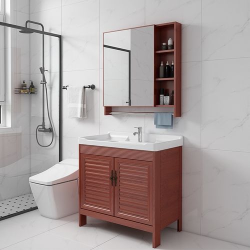 太空铝落地式洗手盆组合卫生间陶瓷洗脸盆组合柜阳台