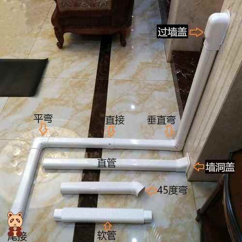 暖气管遮挡槽包暖气管的装饰管道美化空调管子75*65挂机pvc遮线罩