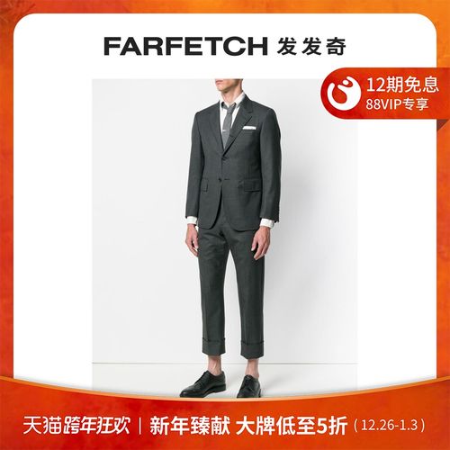 thom browne男士宽翻领西服套装farfetch发发奇